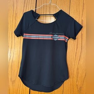 Harley-Davidson Women's Black Top with Red Stripes